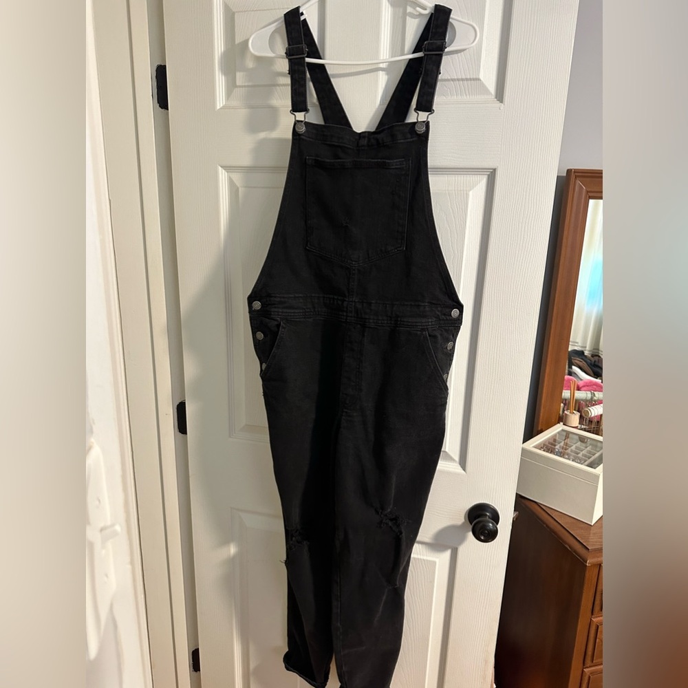 Old navy OG straight leg distressed overalls